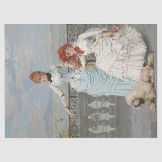 Neapolitanische Beauties (elegante italienische ju Seidenpapier (Vorderseite)