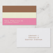 Neapolitanische Eiscreme Visitenkarte (Vorne/Hinten)