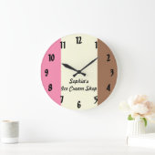 Neapolitanischer Eiskrem Große Wanduhr (Zuhause)