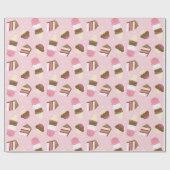 Neapolitanischer Kuchen und Eiscreme Geschenkpapier (Flach)