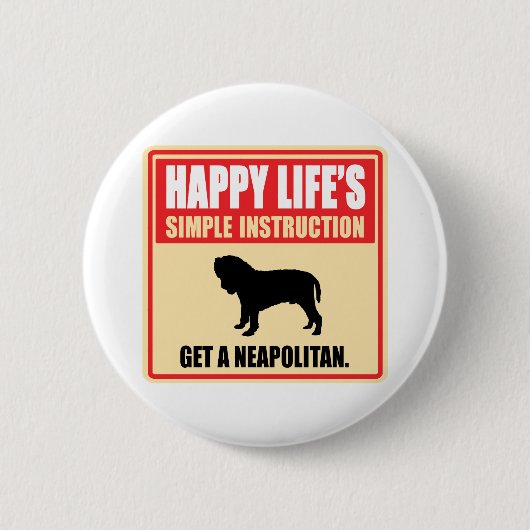 Neapolitanischer Mastiff Button (Vorderseite)