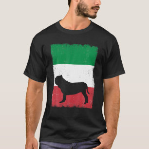Neapolitanischer Mastiff Hund Italien Flagge Itali T-Shirt