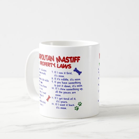 NEAPOLITANISCHER MASTIFF PL2 KAFFEETASSE (Vorderseite Links)