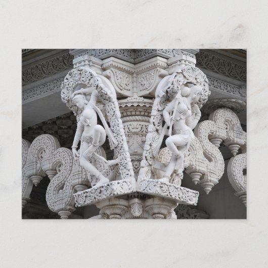 Neasden Tempel - Baps Shri Swaminarayan Mandir Postkarte (Vorderseite)