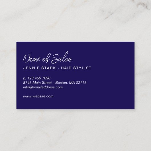 Neat Arrow Dark Blue Minimaler nächster Termin (Rückseite)