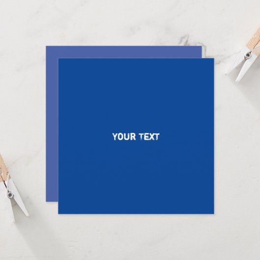 Neat Blue Monochrome Modern Vibe QR Code Karte (Vorderseite/Rückseite Beispiel)