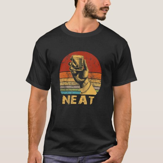 Neat Bourbon Whiskey Drinks T-Shirt (Vorderseite)