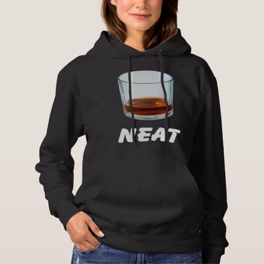 Neat Bourbon Whiskey Hoodie (Vorderseite)