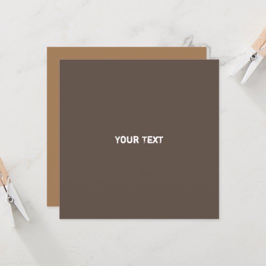 Neat Brown Monochrome Modern Vibe QR Code Karte (Vorderseite/Rückseite Beispiel)