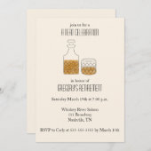 Neat Celebration Whiskey Retirement Party Einladung (Vorne/Hinten)