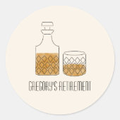 Neat Celebration Whiskey wünscht ein Party für das Runder Aufkleber (Vorderseite)