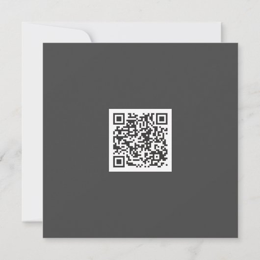 Neat Gray Monochrome Modern Vibe QR Code Karte (Rückseite)