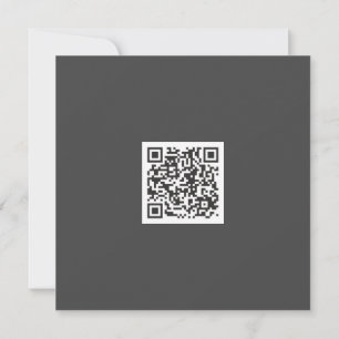 Neat Gray Monochrome Modern Vibe QR Code Karte