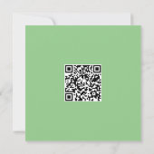 Neat Green Monochrome Modern Vibe QR Code Karte (Rückseite)