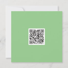 Neat Green Monochrome Modern Vibe QR Code Karte