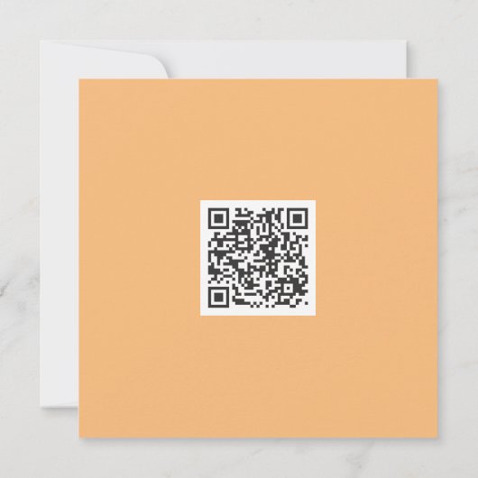 Neat Lachs Monochrome Modern Vibe QR Code Karte (Rückseite)