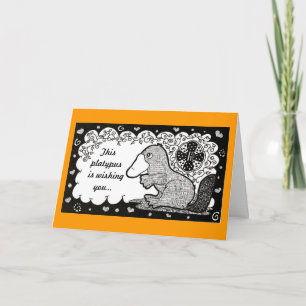 Neat-o Platypus birthday card Karte