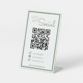 Neatalis grüner QR-Code scanne mich Social Media Sockelschild (Vorderseite)