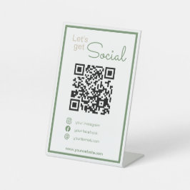 Neatalis grüner QR-Code scanne mich Social Media Sockelschild