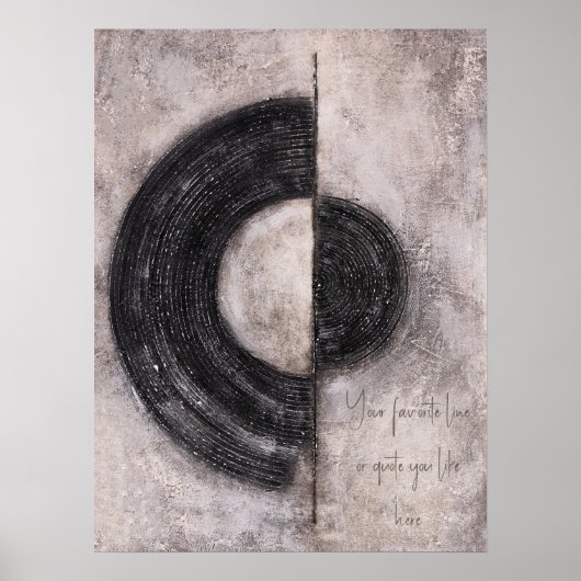 Neatral abstrakte Wabi sabi japandi Wandkunst Poster (Vorne)