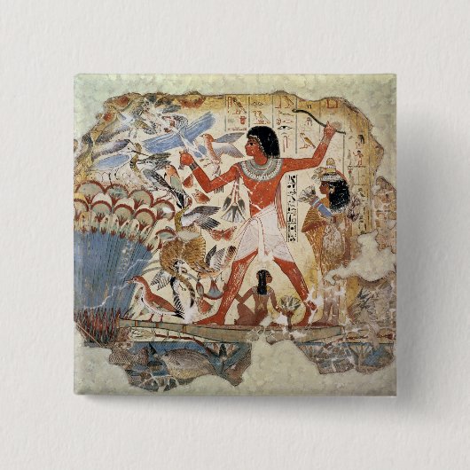 Nebamun Jagd in den Sümpfen mit seiner Ehefrau Button (Vorderseite)