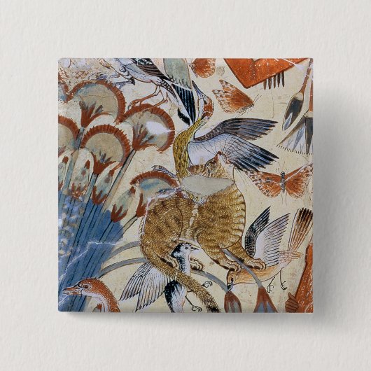 Nebamun Jagd in den Sümpfen mit seiner Ehefrau Button (Vorderseite)