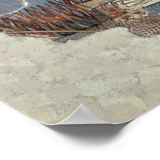 Nebamun Jagd in den Sümpfen mit seiner Ehefrau Poster (Ecke)