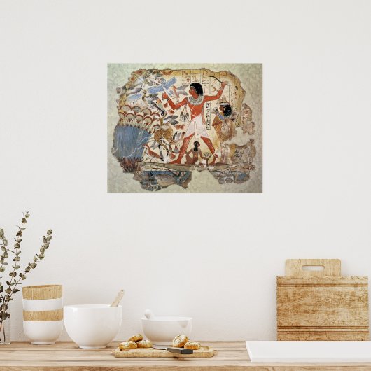 Nebamun Jagd in den Sümpfen mit seiner Ehefrau Poster (Küche)