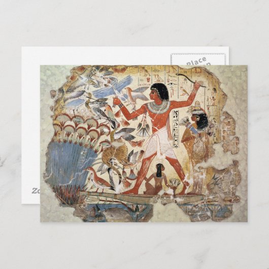 Nebamun Jagd in den Sümpfen mit seiner Ehefrau Postkarte (Vorne/Hinten)