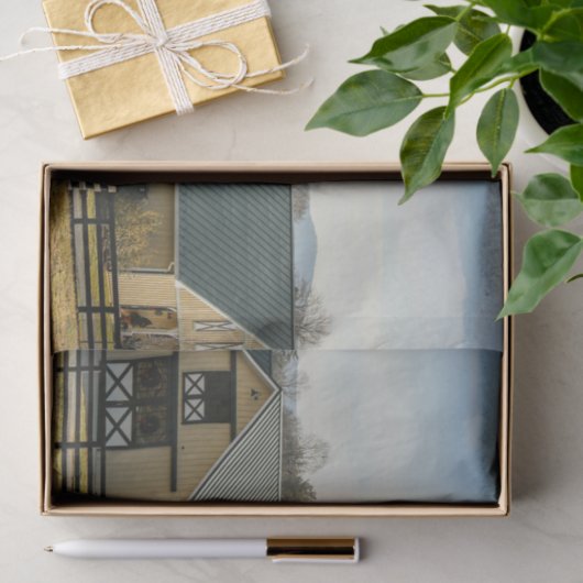 Nebel als Button Pferdestall und Stabil Seidenpapier (Geschenk)