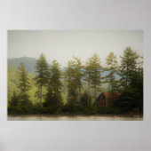 Nebel am Grossen Elche See in den Adirondacks Poster (Vorne)