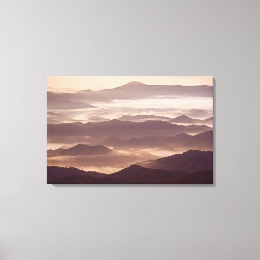 Nebel am Morgen im südlichen Appalachen Leinwanddruck (Vorderseite)