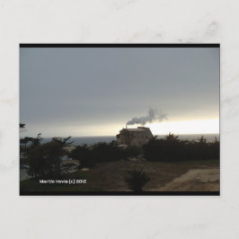 Nebel an der Küste und Rauch | Blue Beach Song™ Po Postkarte