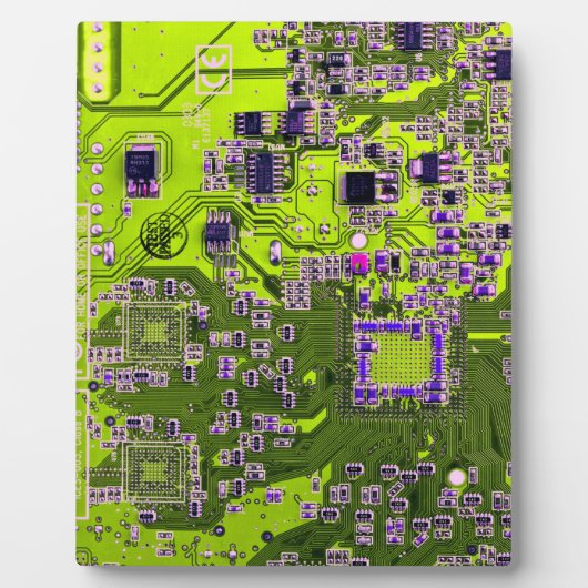 Nebel an der Netzplatine des Computergeek Fotoplatte (Vorderseite)