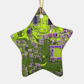 Nebel an der Netzplatine des Computergeek Keramikornament (Links)