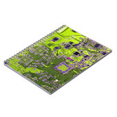 Nebel an der Netzplatine des Computergeek Notizblock (Linke Seite)