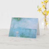 Nebel an der Themse (von Claude Monet) Grüße Karte (Gelbe Blume)