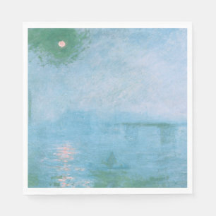 Nebel an der Themse (von Claude Monet) Serviette