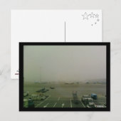 Nebel an Flughafen Amsterdams Schiphol Postkarte (Vorne/Hinten)