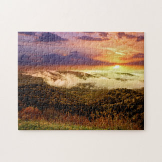 Nebel auf dem Blue Ridge Parkway Puzzle