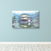 Nebel auf dem Golden Pavillon Leinwanddruck (Insitu (Holzboden))