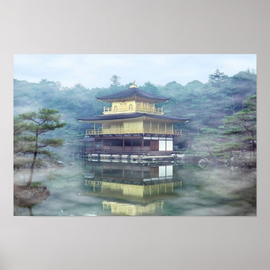 Nebel auf dem Golden Pavillon Poster (Vorne)