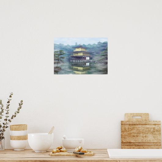 Nebel auf dem Golden Pavillon Poster (Küche)