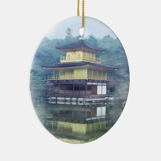 Nebel auf dem Goldenen Pavillon Keramik Ornament (Rechts)