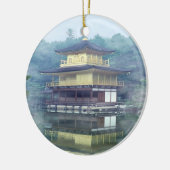 Nebel auf dem Goldenen Pavillon Keramik Ornament (Links)