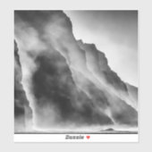 Nebel auf den Felsen Aufkleber (Blatt)