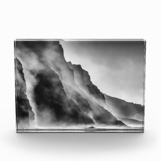 Nebel auf den Felsen Fotoblock (Vorderseite)