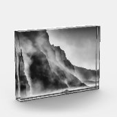 Nebel auf den Felsen Fotoblock (Links)