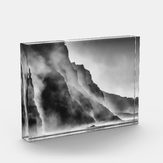 Nebel auf den Felsen Fotoblock (Links)