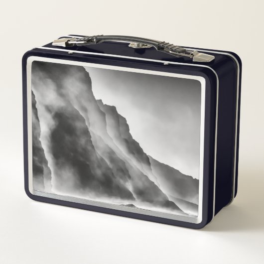 Nebel auf den Felsen Metall Brotdose (Rückseite)